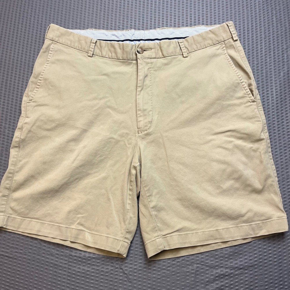 Peter Millar Mens Khaki Classic Fit Chino Shorts Size 36